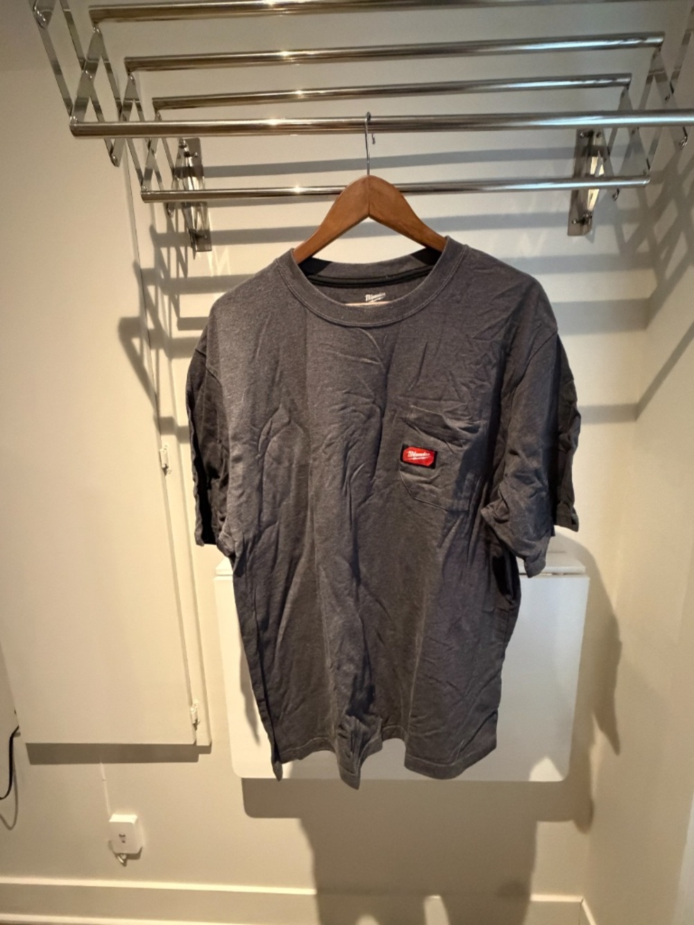 Milwaukee Men's Grey Pocket T-Shirt Size XL
